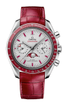 Omega | SPEEDMASTER FASI LUNARI 44,25 MM, PLATINO SU PELLE - 304.93.44.52.99.002 (1)