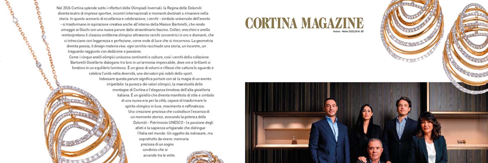 Bartorelli firma l&rsquo;eleganza olimpica: l&rsquo;omaggio ai Giochi su Cortina Magazine