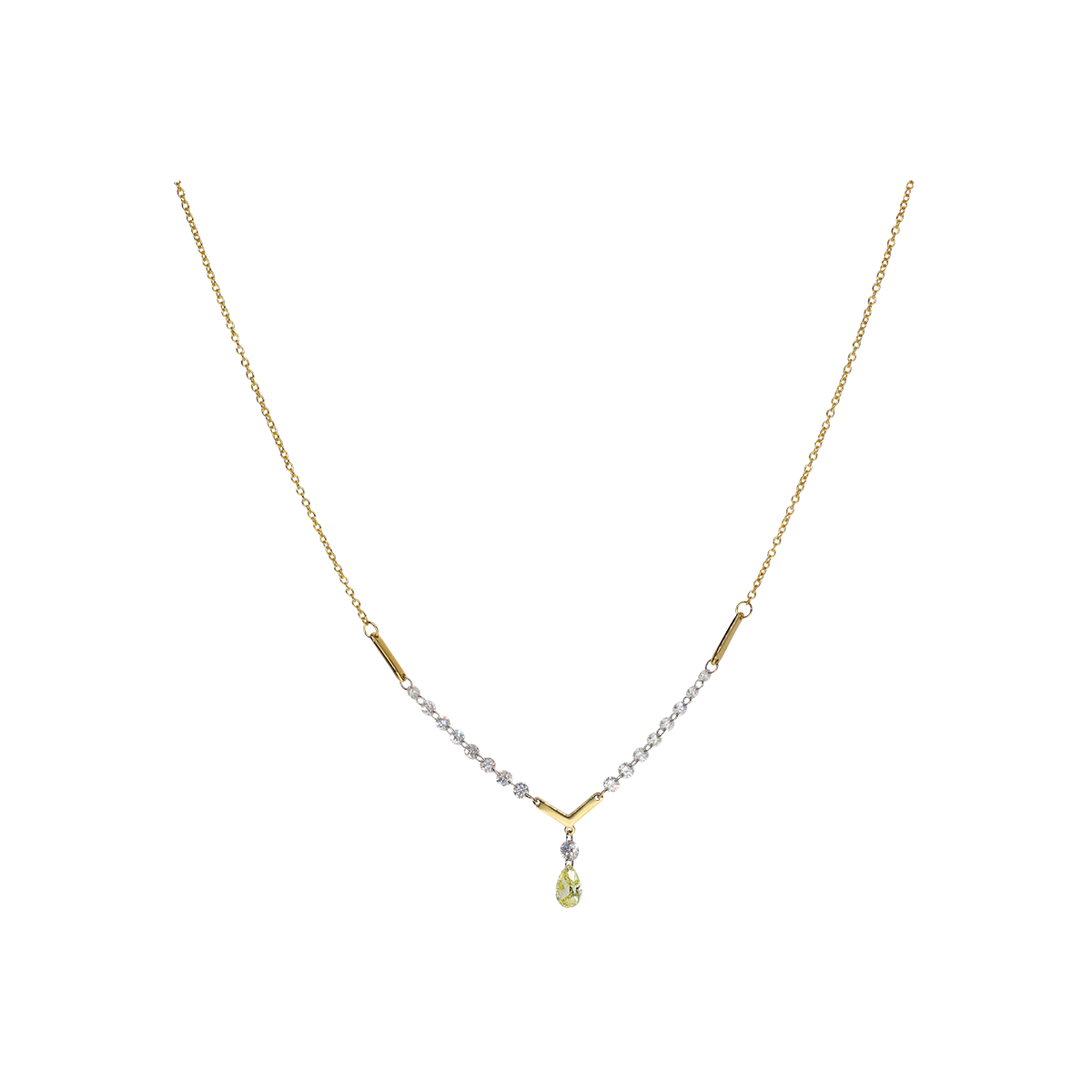 Diamante giallo taglio goccia