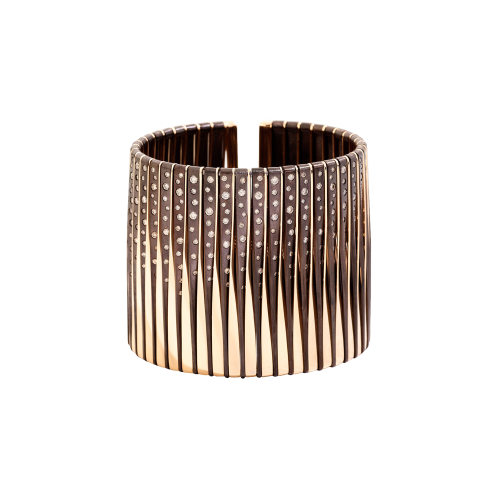 Accedi alla scheda di Vhernier BRACCIALE COUCHER DU SOLEIL IN ORO ROSA, BRONZO E DIAMANTI BROWN - 0G1762BR310 - 0G1762BR310