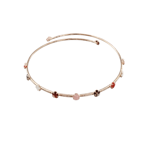 Accedi alla scheda di Pasquale Bruni CHOCKER FIGLIA DEI FIORI IN ORO ROSA CON PIETRE FANTASIA E DIAMANTI BIANCHI E CHAMPAGNE - 15964R - 15964R