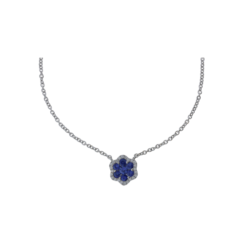 Accedi alla scheda di Bartorelli Italian Jewels COLLANA GIROCOLLO FIORE IN ORO BIANCO CON DIAMANTI E ZAFFIRI - 1GA0270142/5