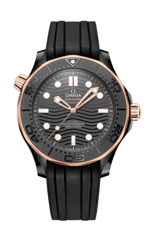 Accedi alla scheda di Omega SEAMASTER DIVER 300M 43,5 MM, CERAMICA NERA SU CAUCCI&Ugrave; - 210.62.44.20.01.001
