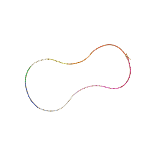 Accedi alla scheda di Bartorelli Italian Jewels COLLANA TENNIS IN ORO ROSA CON DIAMANTI BIANCHI E ZAFFIRI MULTICOLOR - 99446171
