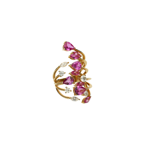 Accedi alla scheda di Bartorelli Italian Jewels ANELLO IN ORO ROSA CON DIAMANTI BIANCHI E ZAFFIRI ROSA - 3R00087DSPP1