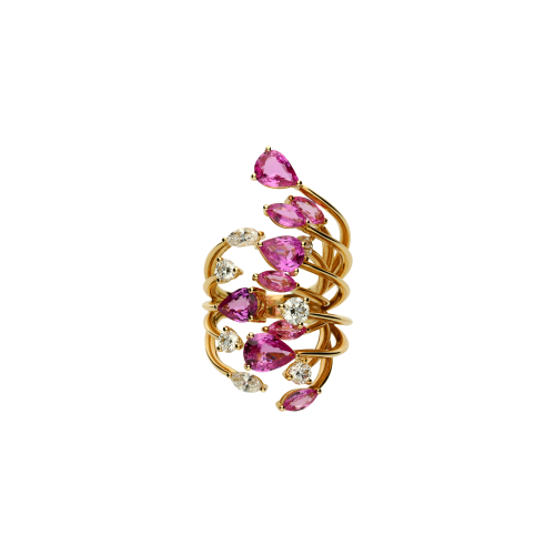 Accedi alla scheda di Bartorelli Italian Jewels ANELLO IN ORO ROSA CON DIAMANTI BIANCHI E ZAFFIRI ROSA - 3R00087DSPP1