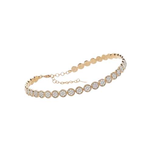 Accedi alla scheda di Chantecler CHOCKER PAILLETTES IN ORO ROSA E PAILLETTES IN PAV&Eacute; DI DIAMANTI - 40215 - 40215