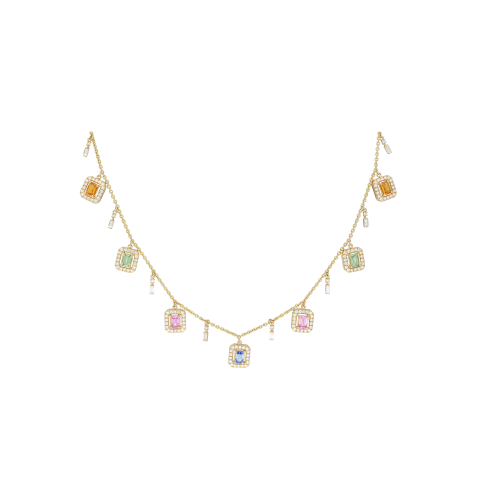 Accedi al prodotto correlato Bartorelli Italian Jewels GIROCOLLO IN ORO ROSA CON ZAFFIRI MULTICOLOR E DIAMANTI BIANCHI - KN1025/MS