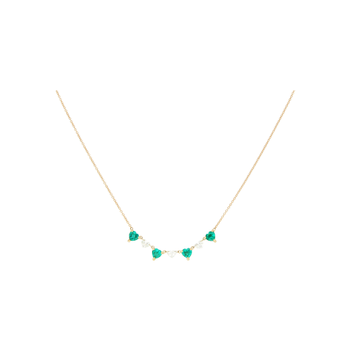 Accedi alla scheda di Bartorelli Italian Jewels COLLANA GIROCOLLO IN ORO ROSA CON CUORI DI DIAMANTI E SMERALDI - C069/16/1C41