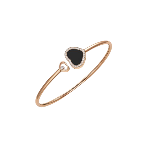 Accedi al prodotto correlato Chopard CHOPARD - HAPPY HEARTS - BRACCIALE GIUNCO IN ORO ROSA CON DIAMANTI E ONICE - 85A074-5200 - 85A074