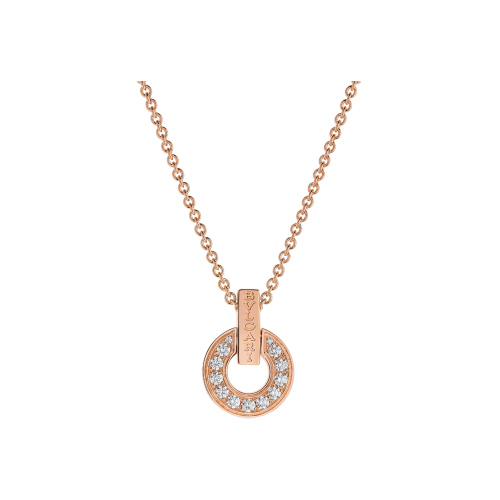 Accedi alla scheda di Bulgari COLLANA BVLGARI BVLGARI OPENWORK IN ORO ROSA CON DIAMANTI PAV&Eacute; PIENI SUL PENDENTE - CL858774 - CL858774