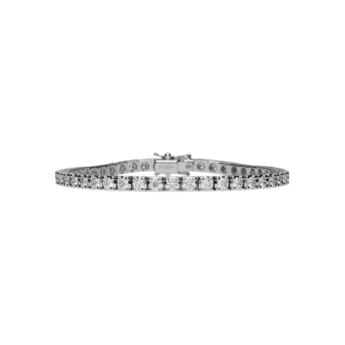 Accedi alla scheda di Bartorelli Italian Jewels Bracciale tennis in oro bianco 18 carati e diamanti bianchi taglio brillante - 96100574
