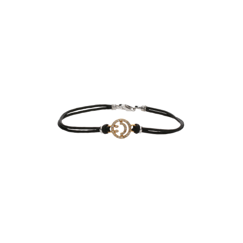 Accedi al prodotto correlato Bartorelli Italian Jewels BRACCIALE CON CORDINO NERO E SMILEY IN ORO ROSA CON DIAMANTI BROWN, CHIUSURA IN ORO BIANCO - BR004-BR