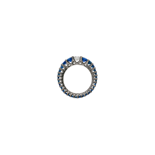Accedi al prodotto correlato Bartorelli Italian Jewels ANELLO VERETTA GIRO INTERO IN ORO NERO CON ZAFFIRI BLU E DIAMANTE SOLITARIO - VR21696SBDBW
