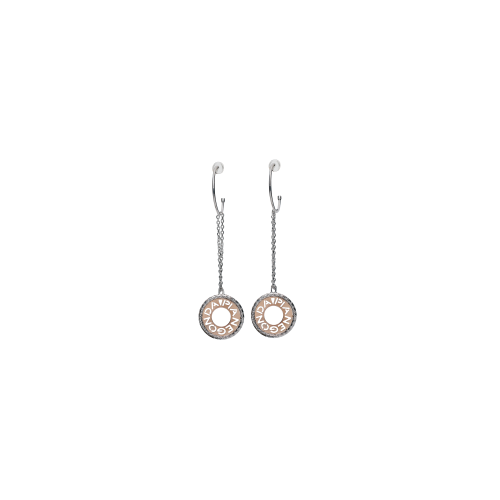 Accedi alla scheda di Pianegonda ORECCHINI PIANEGONDA A CERCHIO, CON PENDENTE LOGO IN ARGENTO E ORO ROSA - 0A050523 - 0A050523