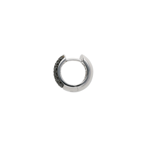 Accedi alla scheda di Bartorelli Italian Jewels ORECCHINI A CERCHIO PICCOLO BOMBATO IN ORO BIANCO CON DEMI-PAV&Egrave; DI DIAMANTI NERI - LB-VE08962DKW