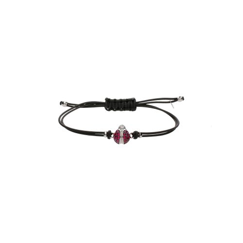Accedi alla scheda di Bartorelli Italian Jewels BRACCIALE IN CORDINO NERO CON COCCINELLA IN ORO BIANCO, DIAMANTI E RUBINI - CH17&105