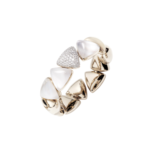 Accedi alla scheda di Vhernier BRACCIALE FRECCIA IN ORO  BIANCO 18K NON RODIATO, DIAMANTI, MADREPERLA BIANCA E CRISTALLO DI ROCCA - PG1401BR403