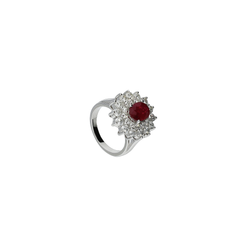 Accedi alla scheda di Bartorelli Italian Jewels ANELLO IN ORO BIANCO, RUBINO NATURALE E DIAMANTI - MR460103DRUW-