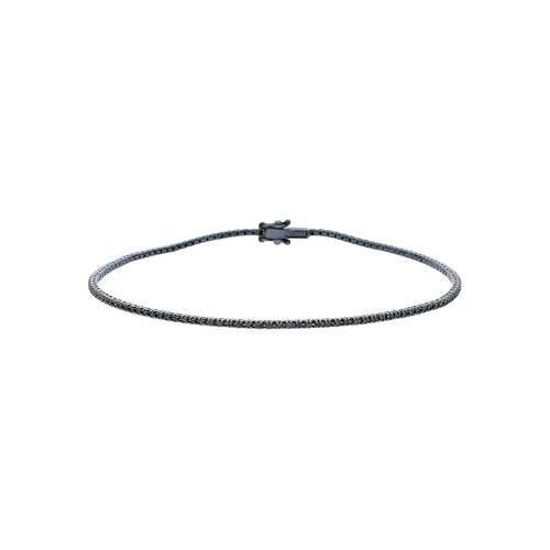 Accedi alla scheda di Bartorelli Italian Jewels Bracciale tennis in oro brunito 18 carati e diamanti neri taglio brillante - BABR08