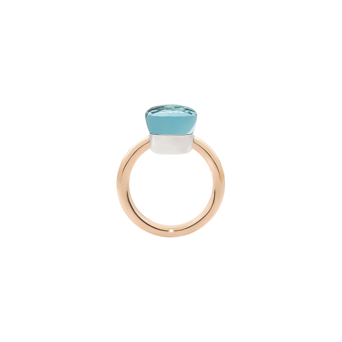 Accedi alla scheda di Pomellato POMELLATO NUDO - ANELLO NUDO CLASSIC IN ORO ROSA CON CASTONE IN ORO BIANCO E TOPAZIO AZZURRO SFACCETTATO -  A.A110/O6/OY - PAA1100O6000000OY