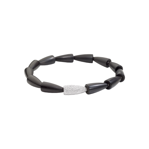 Accedi alla scheda di Vhernier COLLANA CALLA IN ORO BIANCO 18K, DIAMANTI ED EBANO - PG0648CL356