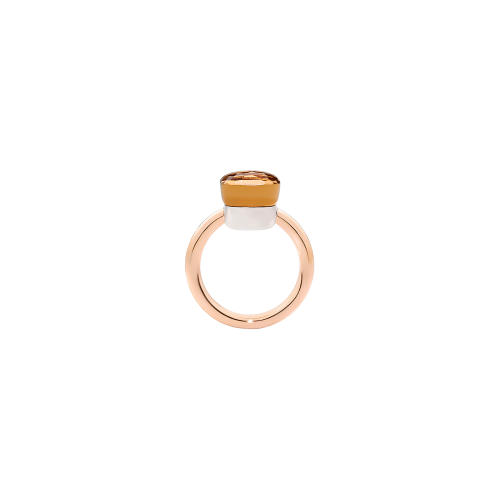 Accedi alla scheda di Pomellato ANELLO NUDO - ANELLO IN ORO ROSA CON CASTONE IN ORO BIANCO E QUARZO MADERA SFACCETTATO - A.A110/O6/OV - A.A110/O6/OV