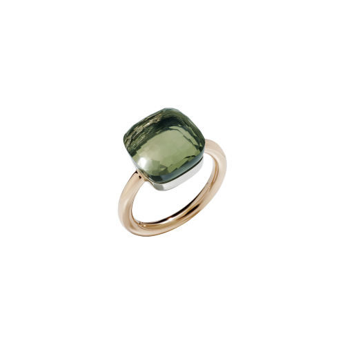 Accedi al prodotto correlato Pomellato ANELLO NUDO - ANELLO IN ORO ROSA CON CASTONE IN ORO BIANCO E PRASIOLITE SFACCETTATA - A.B201/O6/PA - PAB2010O6000000PA