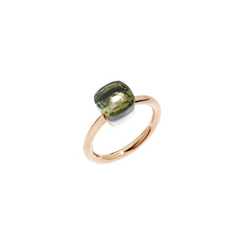 Accedi alla scheda di Pomellato ANELLO NUDO - ANELLO IN ORO ROSA CON CASTONE IN ORO BIANCO E PRASIOLITE SFACCETTATA - A.B403/O6/PA - PAB4030O6000000PA