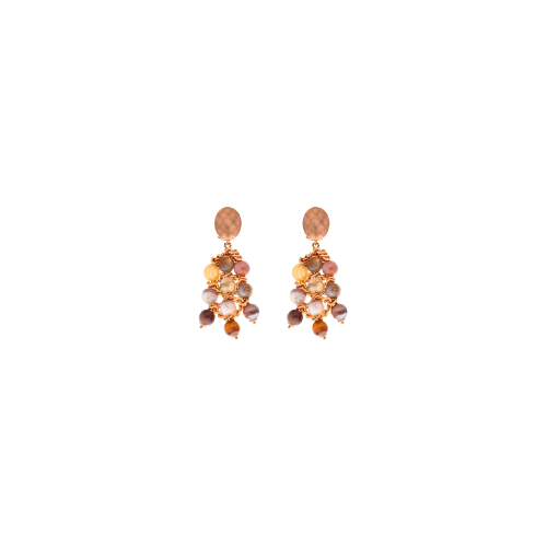 Accedi alla scheda di Bijoux ORECCHINI PENDENTI IN ARGENTO RODIATO ORO CON PIETRE DURE - OES187