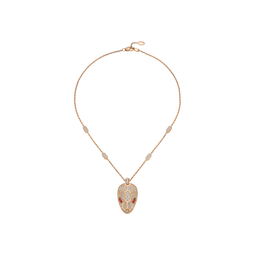 Accedi al prodotto correlato Bulgari COLLANA SERPENTI IN ORO ROSA CON RUBELITE E PAV&Egrave; DI DIAMANTI - CL857660 - CL857660