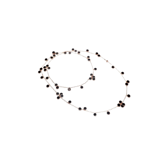 Accedi alla scheda di Chantecler COLLANA PAILLETTES LUNGA IN ORO ROSA E SMALTO NERO - 34148 - 34148