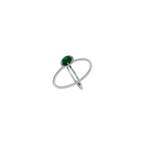 Accedi alla scheda di Bartorelli Italian Jewels ANELLO IN ORO BIANCO, TOMALINA E DIAMANTI - ANP129/24-TR