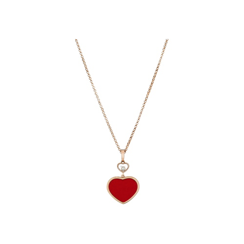 Accedi al prodotto correlato Chopard CHOPARD - COLLANA HAPPY HEARTS IN ORO ROSA ETICO, DIAMANTE E PIETRA ROSSA - 797482-5801 - 797482