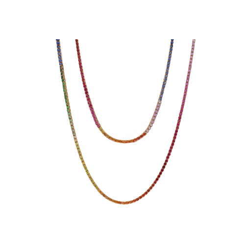 Accedi al prodotto correlato Bartorelli Italian Jewels COLLANA TENNIS IN ORO ROSA CON ZAFFIRI MULTICOLOR - VN00628SX90P