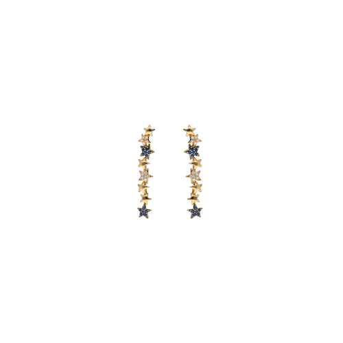 Accedi alla scheda di Bartorelli Italian Jewels ORECCHINI STELLE PENDENTI IN ORO ROSA CON DIAMANTI E ZAFFIRI - VE27912SBLDP