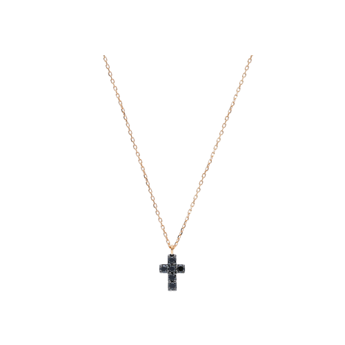 Accedi alla scheda di Bartorelli Italian Jewels COLLANA  IN ORO ROSA CON CROCE PENDENTE IN DIAMANTI NERI - VN27314DKP