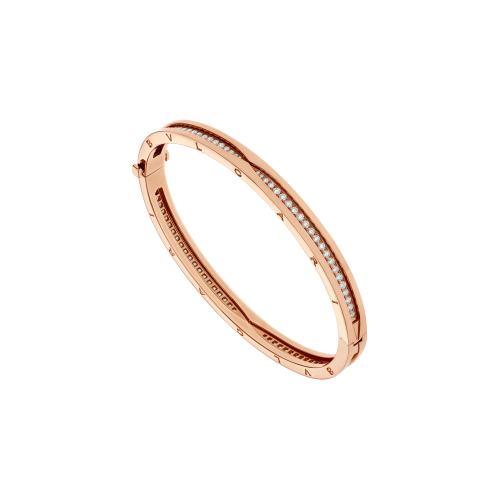 Accedi alla scheda di Bulgari BRACCIALE B.ZERO1 IN ORO ROSA CON PAV&Eacute; DI DIAMANTI - BR858817 - BR858817