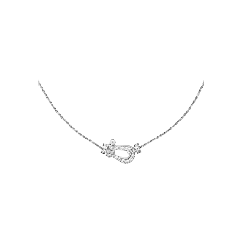 Accedi alla scheda di Fred COLLANA FORCE 10 IN ORO BIANCO CON PAV&Eacute; DI DIAMANTI MODELLO MEDIO - 7B0235 - 7B0235