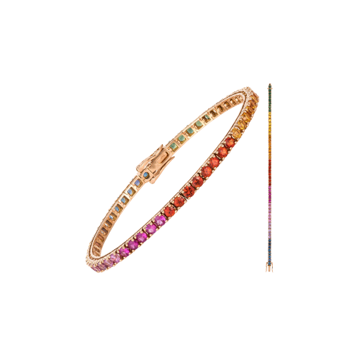 Accedi al prodotto correlato Bartorelli Italian Jewels BRACCIALE TENNIS IN ORO ROSA E ZAFFIRI MULTICOLOR - AB0279/RB
