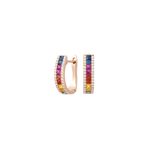 Accedi al prodotto correlato Bartorelli Italian Jewels ORECCHINI IN ORO ROSA CON DIAMANTI BIANCHI E ZAFFIRI MULTICOLOR - KE1016/MS