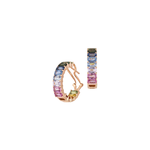 Accedi al prodotto correlato Bartorelli Italian Jewels ORECCHINI A CERCHIO IN ORO ROSA E ZAFFIRI MULTICOLOR - KE1211/MS