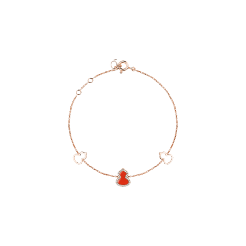 Accedi alla scheda di Qeelin BRACCIALE PETITE WULU IN ORO ROSA CON DIAMANTI E AGATA - WU-BR0001B-RGDRA - WUBPT1BRGRA