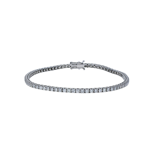 Accedi alla scheda di Bartorelli Italian Jewels Bracciale tennis in oro bianco 18 carati e diamanti bianchi taglio brillante - BR03/3D