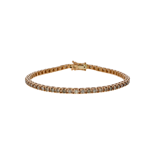 Accedi alla scheda di Bartorelli Italian Jewels Bracciale tennis in oro rosa 18 carati e diamanti brown taglio brillante - BR06V/BW 1EEE