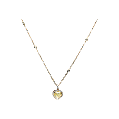 Accedi alla scheda di Bartorelli Italian Jewels COLLANA GIROCOLLO IN ORO ROSA CON CUORE IN DIAMANTE FANCY YELLOW E DIAMANTI BIANCHI - 97585308