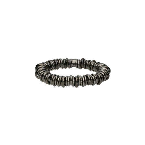 Accedi alla scheda di Bijoux BRACCIALE ELASTICO IN ARGENTO BRUNITO AD ANELLI - BRA2451-2