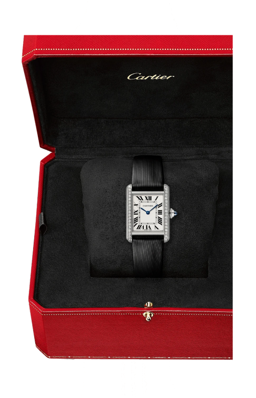 Accedi al prodotto correlato Cartier TANK MUST DE CARTIER, MODELLO PICCOLO, ACCIAIO, DIAMANTI,  QUARZO - W4TA0031