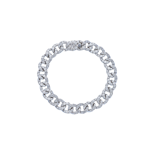 Accedi alla scheda di Bartorelli Italian Jewels BRACCIALE GROUMETTE IN ORO BIANCO FULL PAV&Eacute; DI DIAMANTI - VB08897DWS