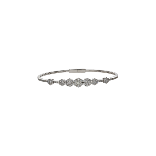 Accedi al prodotto correlato Bartorelli Italian Jewels BRACCIALE BANGLE FIORI IN ORO BIANCO CON DIAMANTI - P12550.B